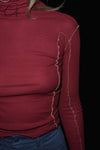 BASERANGE turtleneck sweater TTOT-RI-AU23 burnt red